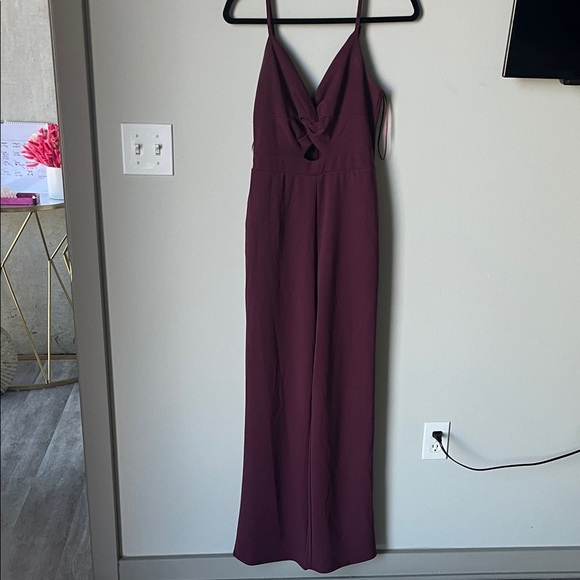 Francesca's Collections Pants - Francesca’s Maroon Sleeveless Jumpsuit